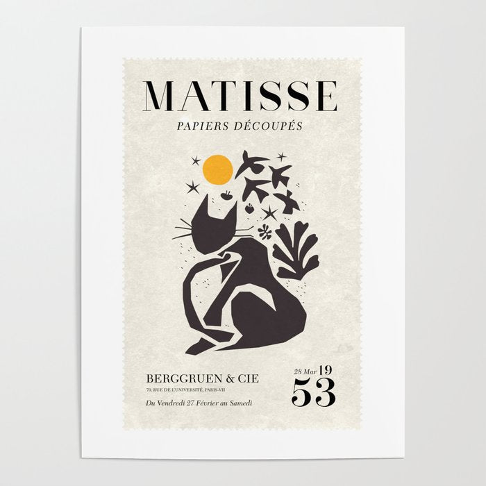 Matisse Cat Artwork Poster Gallery Image 1