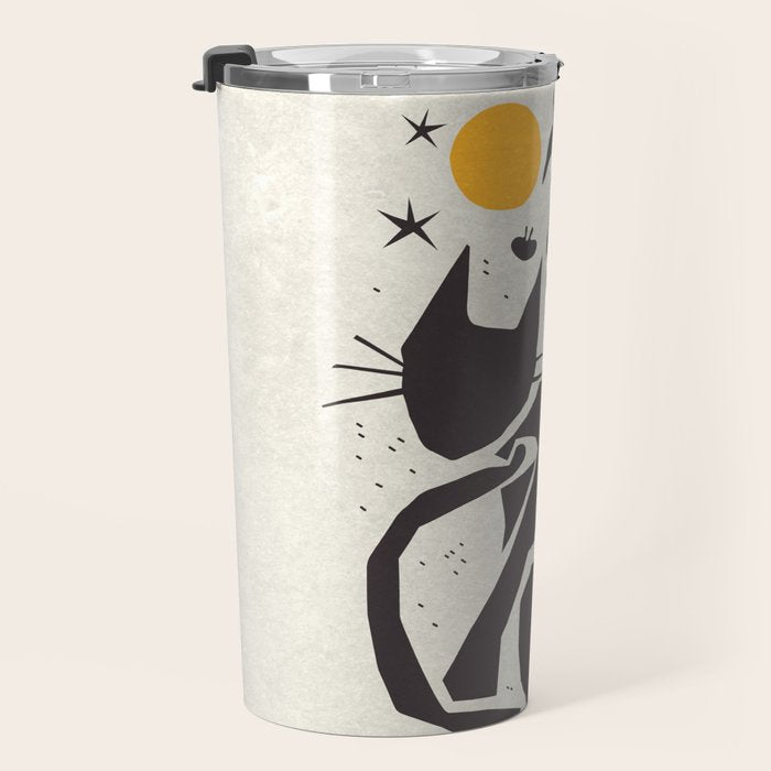 Matisse Cat Artwork Travel Mug Gallery Image 3