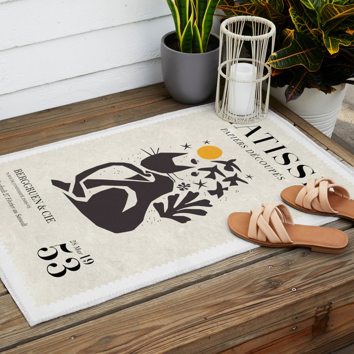 Matisse Cat Artwork Outdoor Rug Gallery Image 2