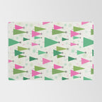 Mid-Century Modern Christmas Trees - Pink and Green Rug Gallery Image 2