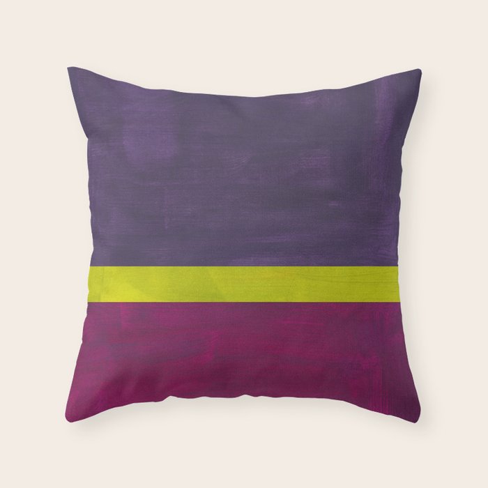 Lime Mauve  Throw Pillow Gallery Image 1