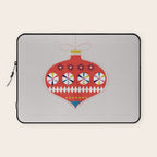 Festive red retro bauble Laptop Sleeve Gallery Image 1