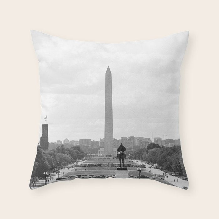 View from the National Mall x Washington DC Photography Throw Pillow Gallery Image 1