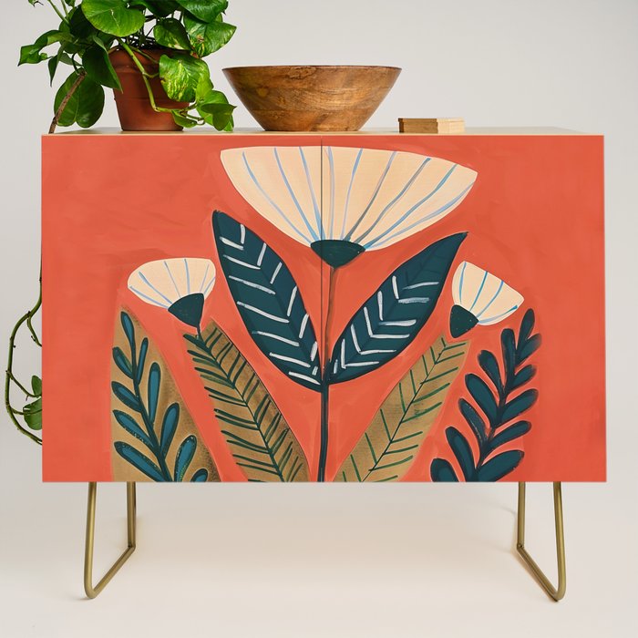 Folk Botanical Bloom Credenza Gallery Image 1