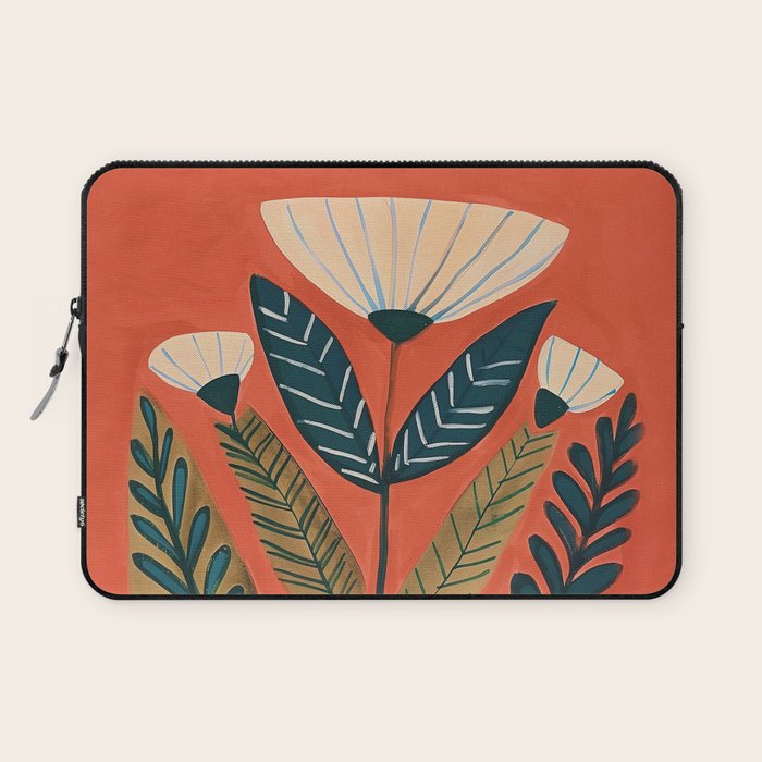 Folk Botanical Bloom Laptop Sleeve Gallery Image 1