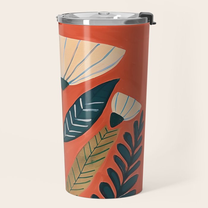 Folk Botanical Bloom Travel Mug Gallery Image 2