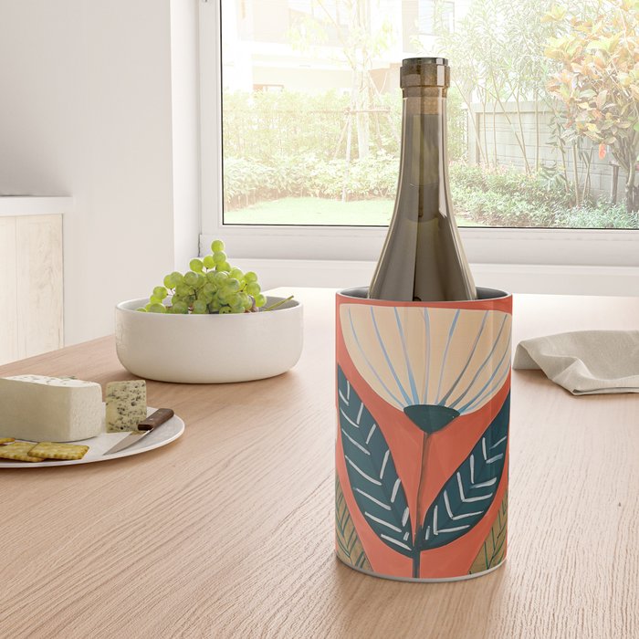 Folk Botanical Bloom Wine Chiller Gallery Image 4