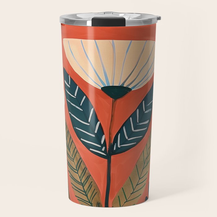 Folk Botanical Bloom Travel Mug Gallery Image 1