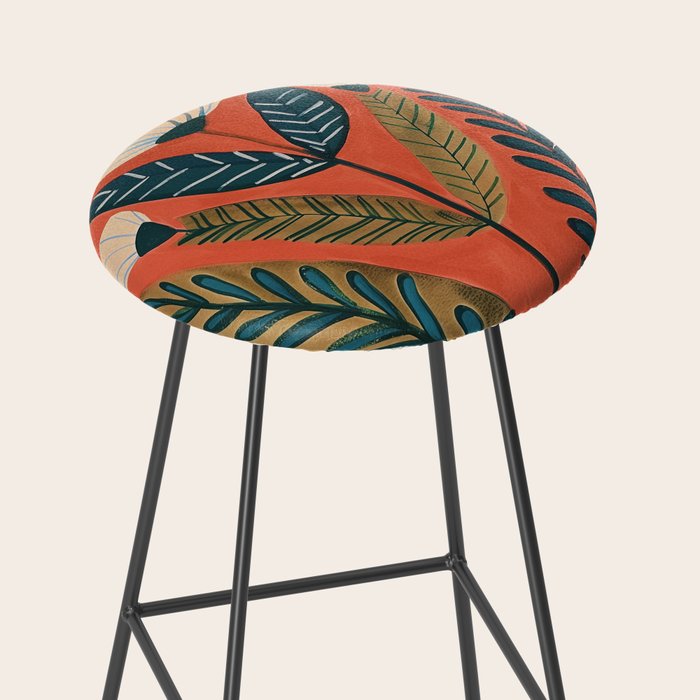 Folk Botanical Bloom Stool Gallery Image 2