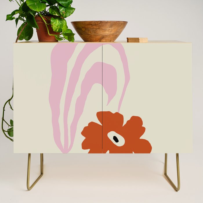 Dropping pink flower  Credenza Gallery Image 1