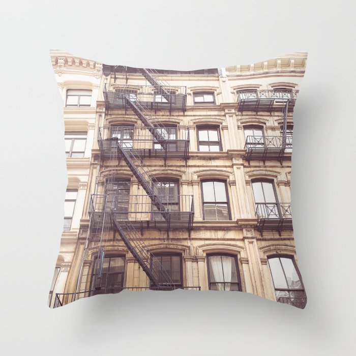 SoHo New York City Architecture Photography Throw Pillow Gallery Image 6