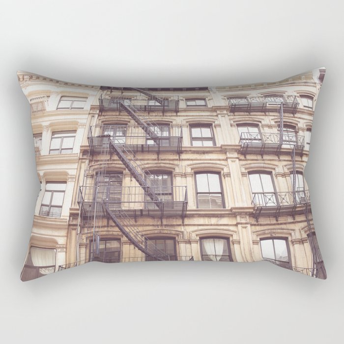 SoHo New York City Architecture Photography Rectangular Pillow Gallery Image 1