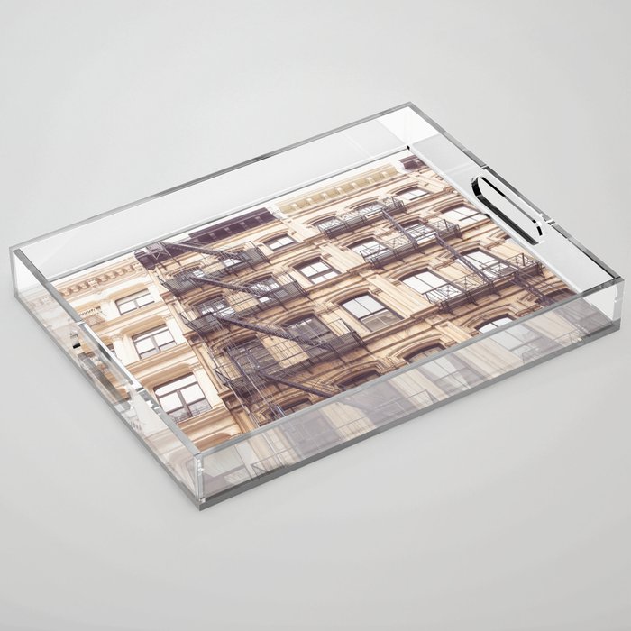 SoHo New York City Architecture Photography Acrylic Tray Gallery Image 1