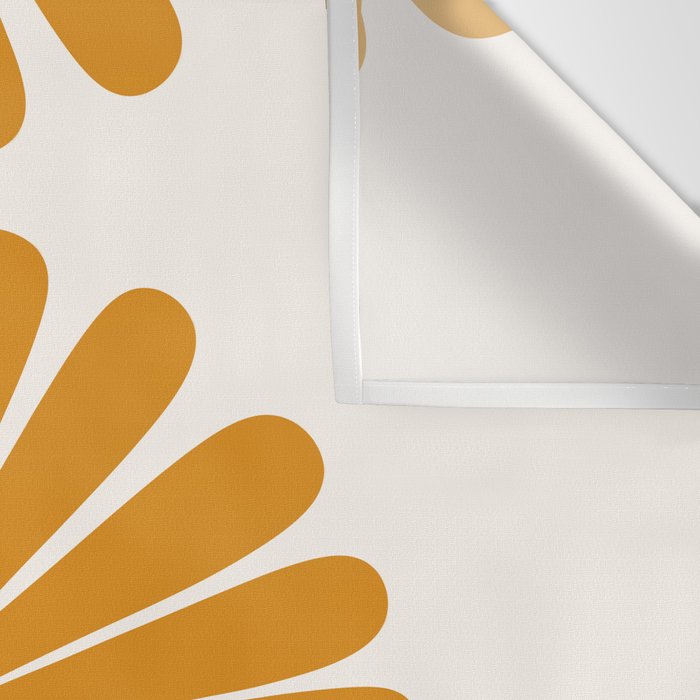 Retro Daisy Abstract V Golden Yellow Bold Floral Wall Tapestry Gallery Image 3