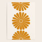 Retro Daisy Abstract V Golden Yellow Bold Floral Poster Gallery Image 4