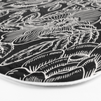 Gothic Rose in Black and White Bath Mat Gallery Image 3