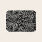 Gothic Rose in Black and White Bath Mat Gallery Image 1