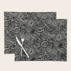 Gothic Rose in Black and White Placemat Gallery Image 1