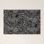 Gothic Rose in Black and White Welcome Mat Gallery Image 1