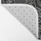 Gothic Rose in Black and White Bath Mat Gallery Image 2