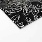 Gothic Rose in Black and White Welcome Mat Gallery Image 2