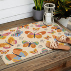 Butterflies Outdoor Rug Gallery Image 2