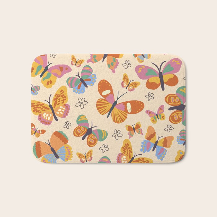 Butterflies Bath Mat Gallery Image 1