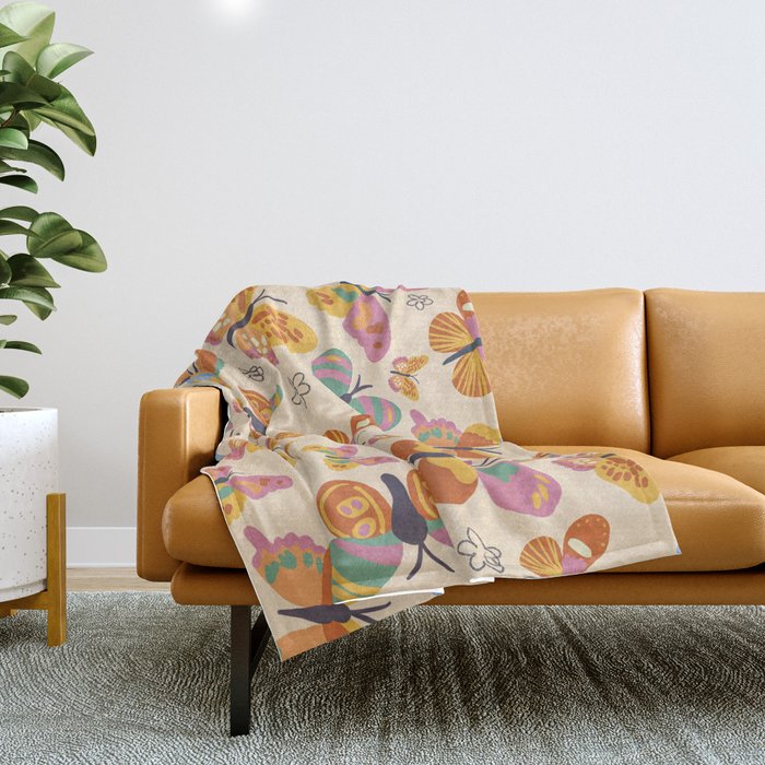 Butterflies Throw Blanket Gallery Image 1