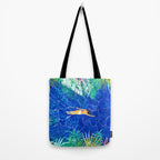 Tropical Jungle Pool | Forest Pop of Color Botanical | Travel Wild Plants Eclectic Watercolor Swim  Tote Bag Gallery Image 2