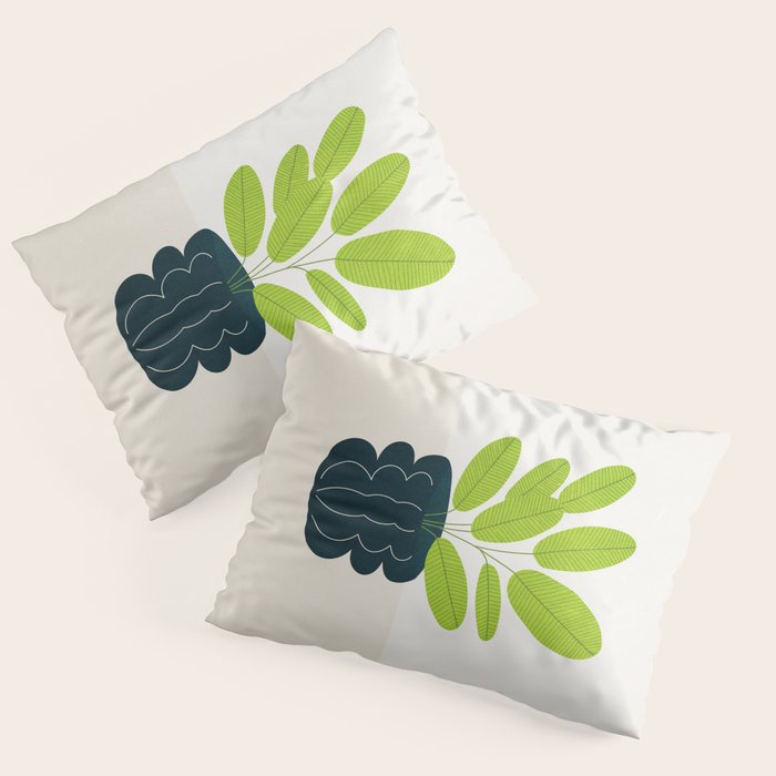 Black Pearl Vase & Spring Bud Leaves: Vases & Stuff 02 Pillow Sham Gallery Image 3
