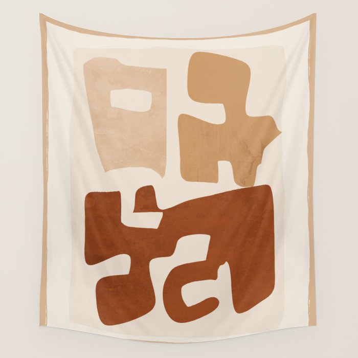 Modern Abstract Shapes 111 Wall Tapestry Gallery Image 4