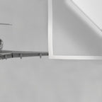 Steady As She Goes; aircraft coming in for an island landing black and white photography- photographs Wall Tapestry Gallery Image 3