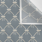 Bows & Ribbons Pattern LXI Neutral Grey Wall Tapestry Gallery Image 3
