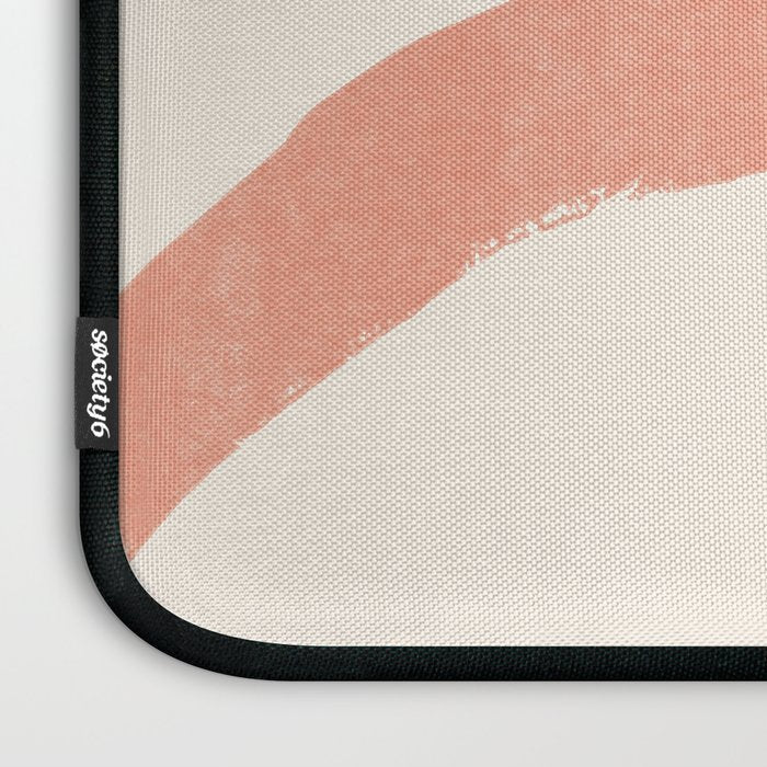 Terracotta Mid Century Abstract Rainbow Arches Laptop Sleeve Gallery Image 3