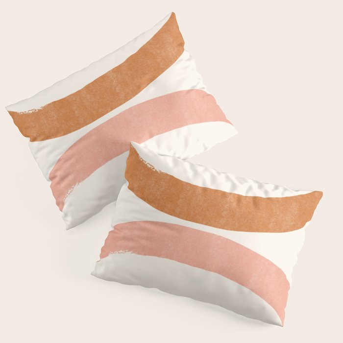 Terracotta Mid Century Abstract Rainbow Arches Pillow Sham Gallery Image 3