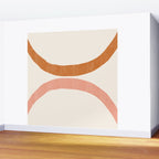 Terracotta Mid Century Abstract Rainbow Arches Wall Mural Gallery Image 2