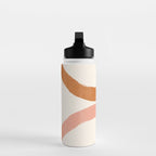 Terracotta Mid Century Abstract Rainbow Arches Water Bottle Gallery Image 3