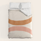 Terracotta Mid Century Abstract Rainbow Arches Duvet Cover Gallery Image 6