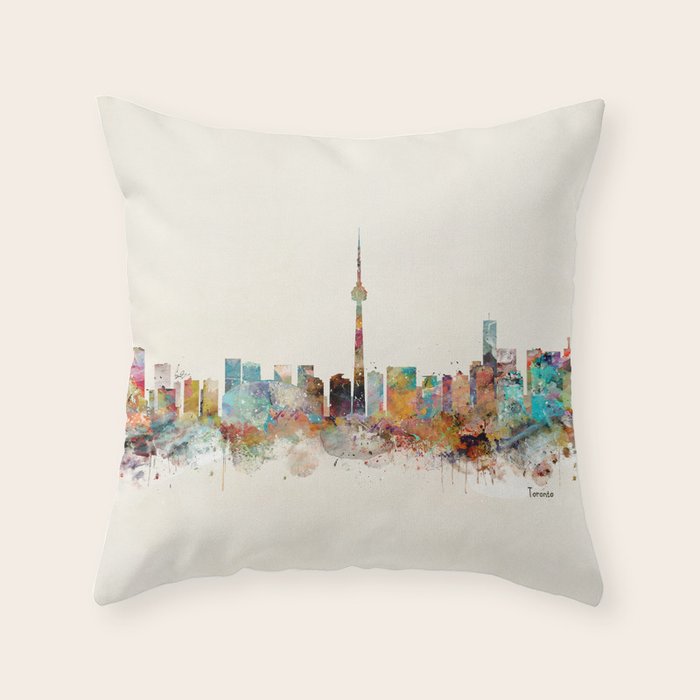 Toronto Ontario skyline Throw Pillow Gallery Image 6