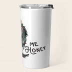 "Don't Call Me Honey" Cowgirl On Horseback Shooting a Rattlesnake Travel Mug Gallery Image 2
