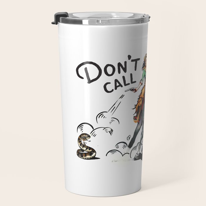 "Don't Call Me Honey" Cowgirl On Horseback Shooting a Rattlesnake Travel Mug Gallery Image 3