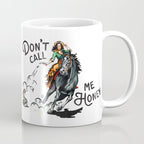 "Don't Call Me Honey" Cowgirl On Horseback Shooting a Rattlesnake Coffee Mug Gallery Image 1