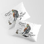 "Don't Call Me Honey" Cowgirl On Horseback Shooting a Rattlesnake Pillow Sham Gallery Image 3