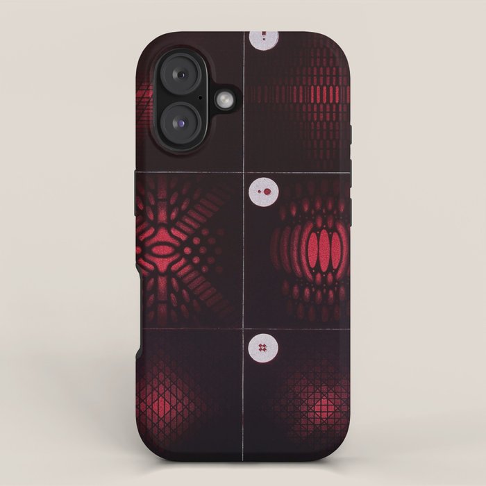 Monochromatic fringes from "Le monde physique" (1882) iPhone Case Gallery Image 1