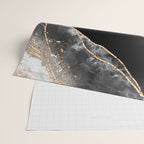 Black Night Glamour Marble Landscape Wrapping Paper Gallery Image 2