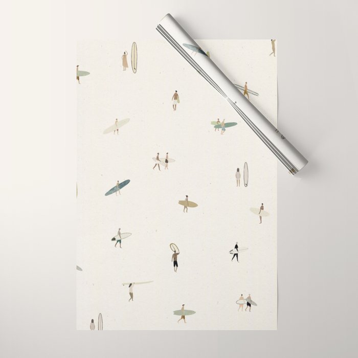 Tiny Surfers Wrapping Paper