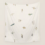 Tiny Surfers Wall Tapestry Gallery Image 4