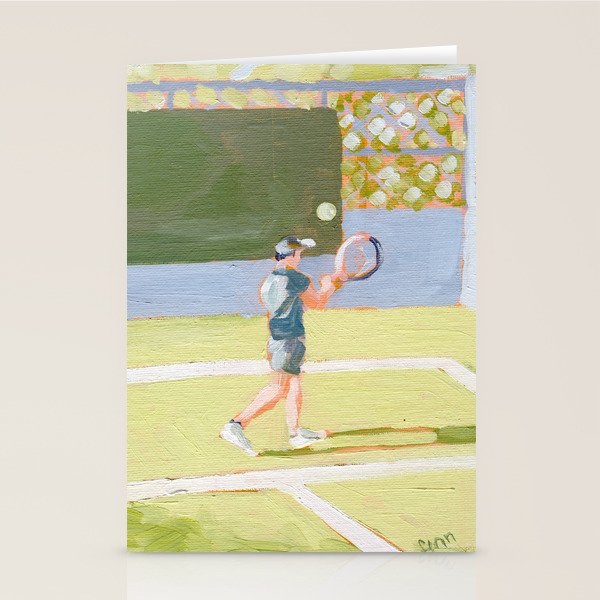 Tennis Player Stationery Card Gallery Image 1