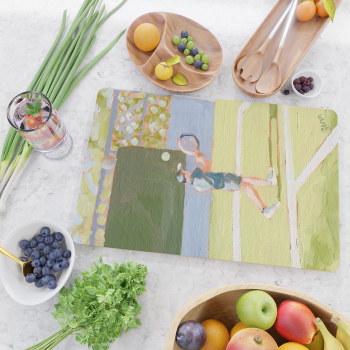 Tennis Player Cutting Board Gallery Image 2
