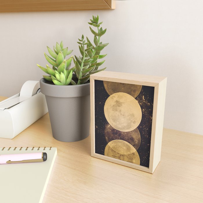 Gold Moon Phases Mini Art Print Gallery Image 2